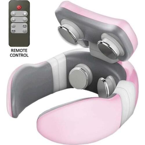 4D Magnetic Pulse Heated Electric Shoulder Neck Massager Far Infrared Heating Fatigue Pain Relief Cervical Massage