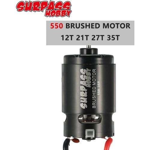 SURPASS HOBBY 550 Brushed Motor 12T 21T 27T 35T Motor Parts for HSP HPI Wltoys Kyosho TRAXXAS 1/10 RC Crawler Off-road Climbing