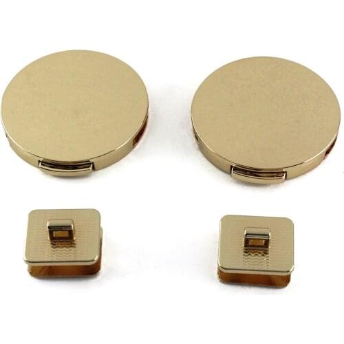 1pcs Metal Bag Built-in Lock Push Lock Clasp Closure Parts for Leather Craft Women Bag Handbag Purse DIY Hardware Accessories