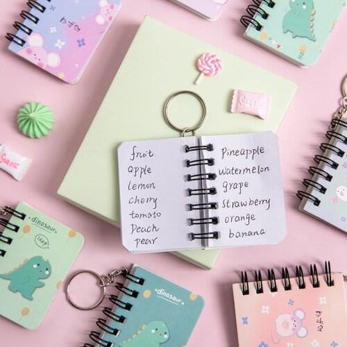Mini Vocabulary Book With Keyring Cute Small Individual Word Notebook Keychain Portable Convenient Notebooks Student Class Notes