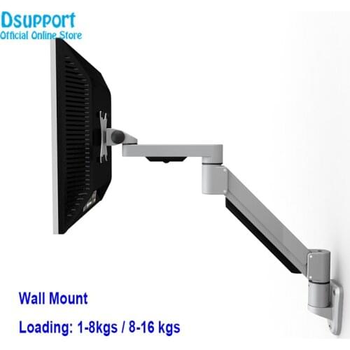 Aluminum Alloy Oil and gas spring Arm Wall Mount Full Motion Height Adjustable 15"-32" LCD Monitor Holder TV Wall Mount Bracke