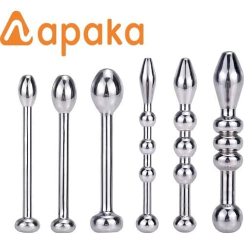 Stainless Steel Urethral Plug Metal Penis Plug Dilators Male Masturbators Sounding Urethral Catheter Urethrasl Sex Toys 6/8/10mm