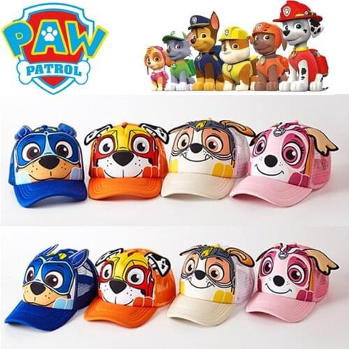 New Paw Patrol Outdoor Sports Hat Cute Comfortable Baseball Cap Sunscreen Mesh Cap Childrens Party Christmas Gift Shipping Free