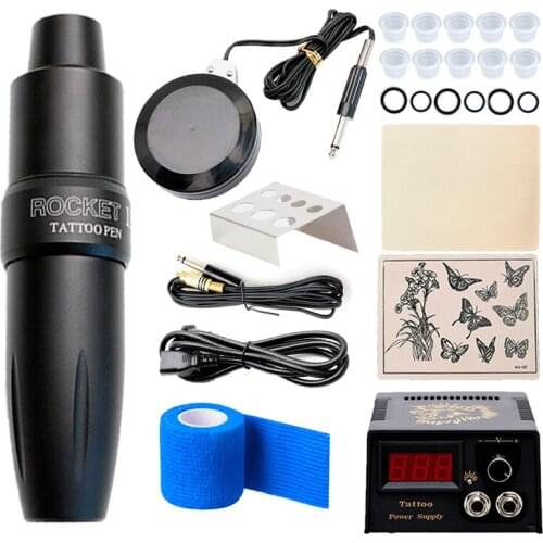 New Rocket II Tattoo Pen Machine for Permanent Makeup Tattoo Power Supply Kit Tattoo Tool Accessories