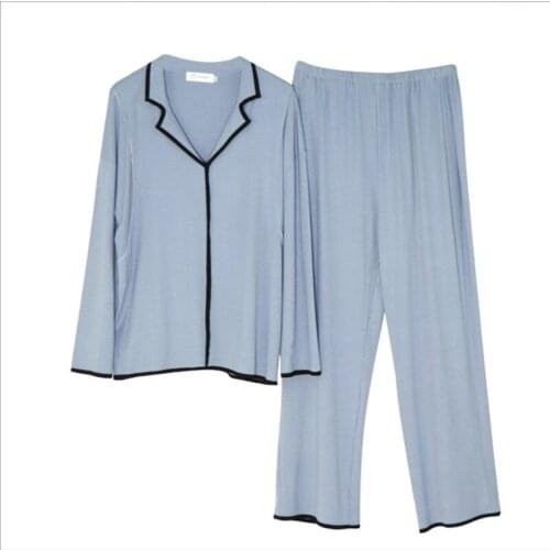 New maternity suit summer thin postpartum confinement clothing cotton plus size spring and autumn maternity pajamas