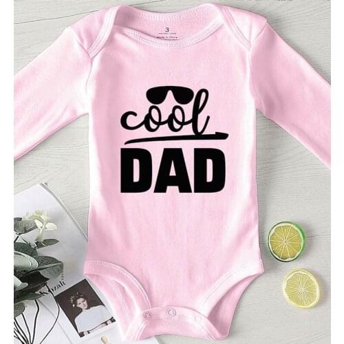 Newborn Baby Girl Clothes Toddler Girl Costume Winter Clothing for Babies Cool Dad Printing Bodysuit for Newborns Baby Onesie