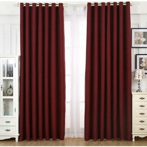 Solid Color Linen Curtains For Living Room Cloth Curtain Rustic Eco-friendly Natural Healthy Free shipping