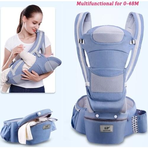 Dropshipping 0-48M Ergonomic Baby Backpack Carrier Infant Baby Hipseat Carrier Front Facing Kangaroo Wrap Sling for Baby Travel