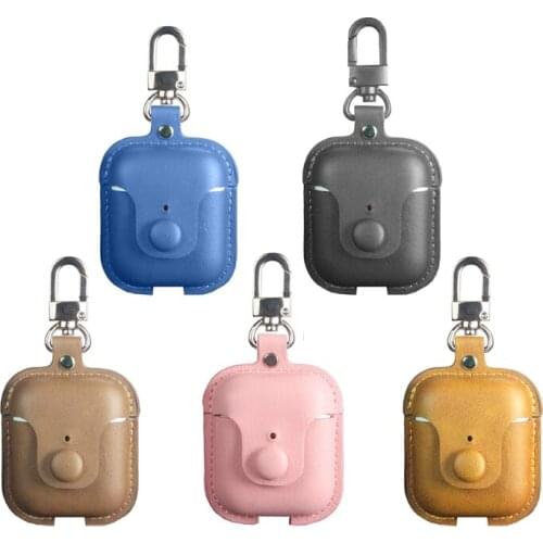 Luxury Leather Case for -Realme Buds Air pro neo Portable Protective Shell Cover with Key Chain for Buds Air pro neo Box