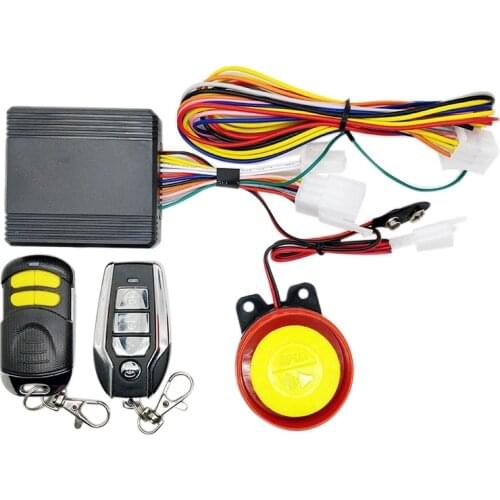 Motorcycle Safety Alarm Single-Channel 2-Color Remote Control One-Button Start Anti-Theft System for Bicycle Scooters