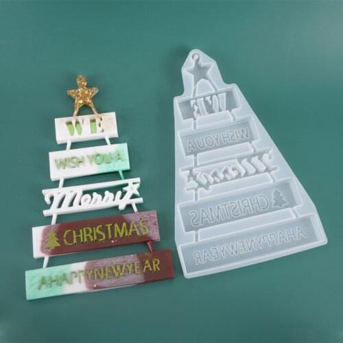 Christmas Tree Decoration Silicone Mold Epoxy Resin Jewelry Mold Resin Casting Pendant Mold Suitable for Diy Crafts