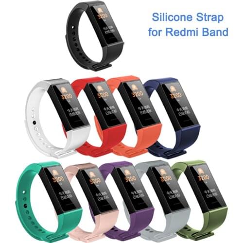 Silicone Strap for Redmi Smart Bracelet Replace Watch Band for Xiaomi Redmi Band 4 Accessories Screen Protector for Redmi Band