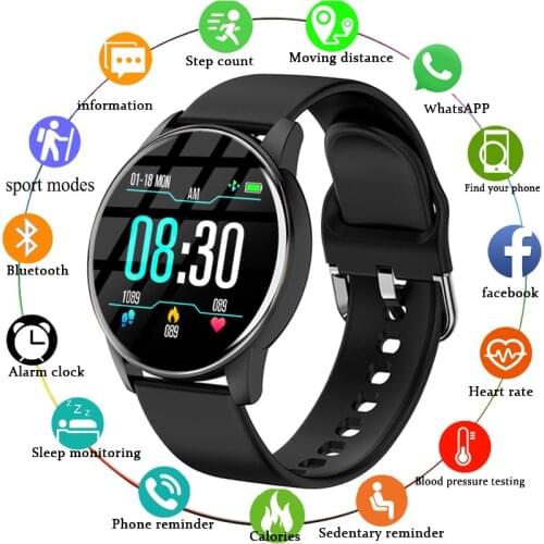 Mens and womens smart watches real-time weather forecast activity tracker heart rate monitor sports smart watchfor Android IOS