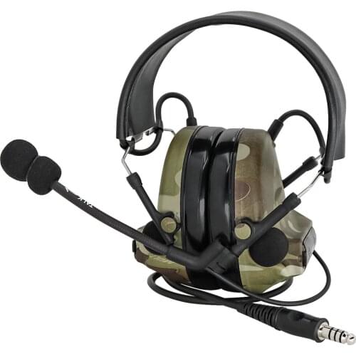 Tactical MC camouflage peltor comtac ii noise reduction pickup hunting sports tactical communication walkie-talkie headset