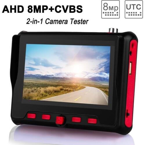 CCTV Tester Camera Video 8MP AHD CVBS Camera Cable Testing cctv Portable Mini Monitor TUC Control RS485 PTZ VGA HDMI tester