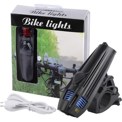 Waterproof Bike Front Light USB Rechargeable 300Lumen Bicycle LED Headlight Cycling Safety Flashlight
