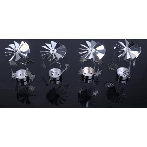 Rotary Spinning Tealight Candle Metal Tea light Holder Carousel Home Decor Gift G32C