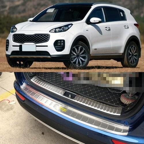 High Quality Car Accessories Stainless Steel Rear Bumper Foot Plate For KIA KX5 Sportage 2016 2017 2018 2019