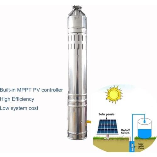12V DC Brushless Stainless Steel Solar Submersible Water pump S122T-30 3'' 2m3/h 30m head for PV Pumping System