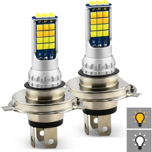 HOLYWOOT 2PCS Two Colors LED Fog Headlight Bulbs 880/881 H7 H11 H4 9005 9006 5202 P13W Auto Foglamps 3000K 6000K White Yellow