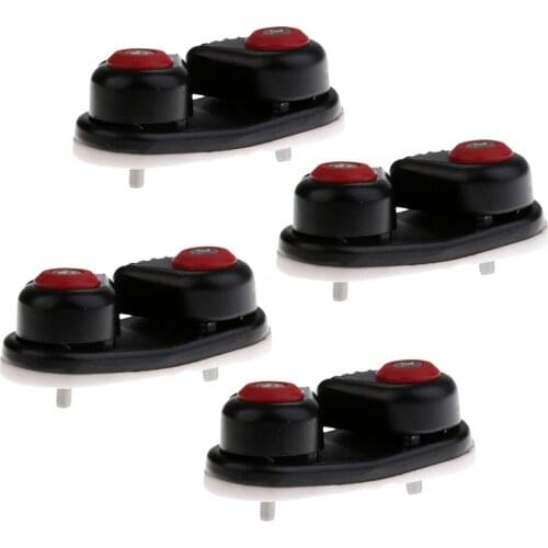 4pcs/set Durable Fast Entry Boat Ball Bearing Cam Cleat - Black High Quality ABS Plastic Very strong lightweight