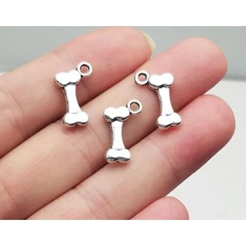 40pcs/lot--16x10mm, Antique silver plated dog bone charms,DIY supplies,Jewelry accessories
