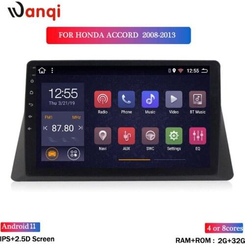 2+32G 10.1inch Android 8.1 Car GPS Navigation For Honda Accord 2008-2013 With Stereo Audio Radio Video Android Multimedia WiFi