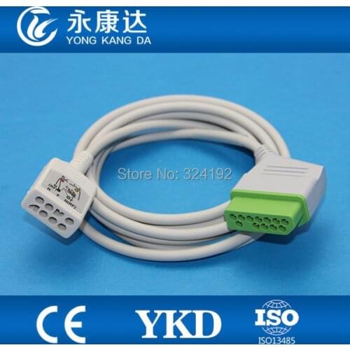 Free shipping For Nihon Kohden JC-906PA 6-lead ECG trunk cable,2.2m