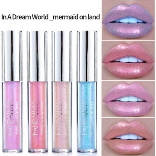 2019 Hot Liquid Crystal Glow Lip Gloss Lip Tint Laser Holographic Lip Tattoo Lipstick Makeup Jelly Pigment Glitter Lipgloss
