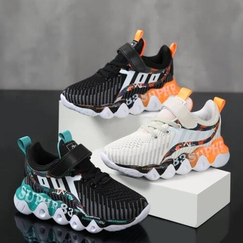 Kids Sport Shoes for Boys Running Sneakers Casual Sneaker Breathable Childrens Fashion Shoes 2021 Autumn Platform Light Shoes