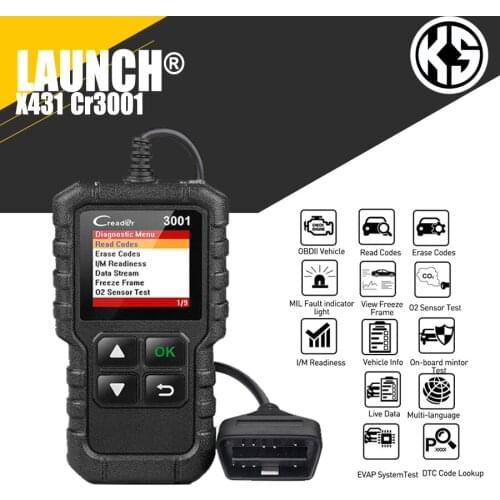Launch X431 Creader 3001 Car Scanner Engine Full Obd2 Code Reader Diagnostic Tool OBDII CR3001 Turn Off Engine Free Update