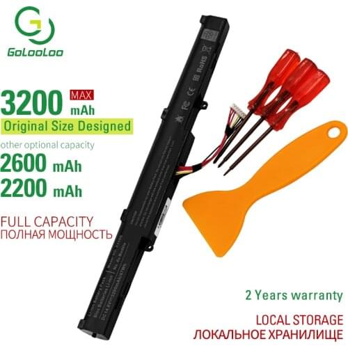 Gololo A41-X550E F450E R752MA K550E Laptop Battery for ASUS X450 X450E X450J X450JF X751M X751MA X751L X750JA A450J A450JF A450E