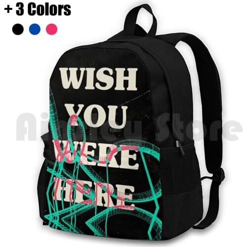 Wish You Were Here Outdoor Hiking Backpack Waterproof Camping Travel Wish You Were Here Travis Rap Music