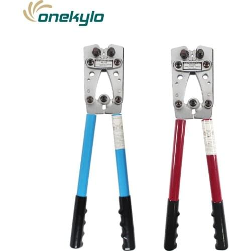 HX-50B Wire Terminal Crimping Tool 6-50mm2 Cable Lug Crimper Cu/Al Terminal Ratchet Electrician Plier (AWG10-1/10)