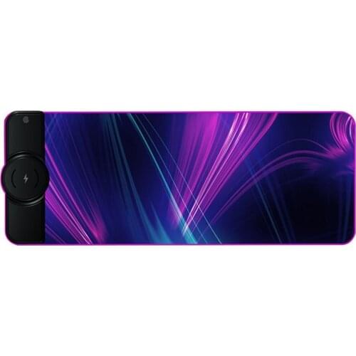 K9186 Mouse Mat Multifunctional Fast Charging 15W RGB Colorful Luminous Gaming Wireless Charging Computer Mousepad for Home