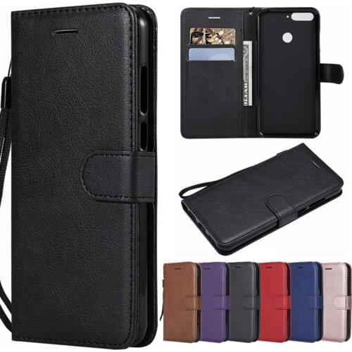 Leather Case For Huawei Y6 2018 Case Cover Huawei Y6 Prime 2018 Phone Cases For Huawei Y6 Y 6 Prime 2018 Flip Wallet Cover Coque