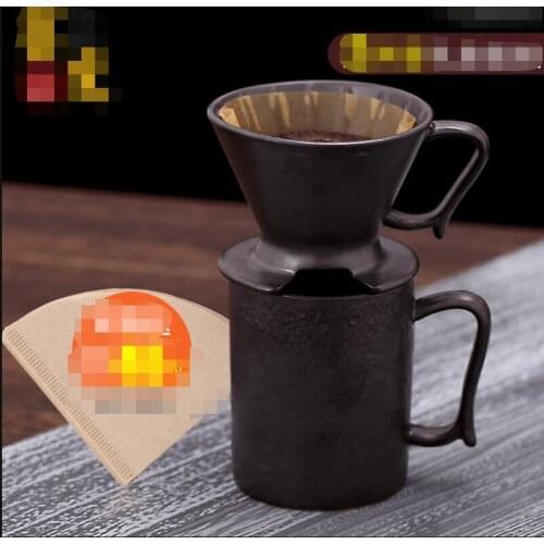 Hot Selling Newest Vintage Ceramic Coffee Pot Set, Hand Coffee Filter Cup Gift Box Drip Coffee Utensil Kitchen Accessories