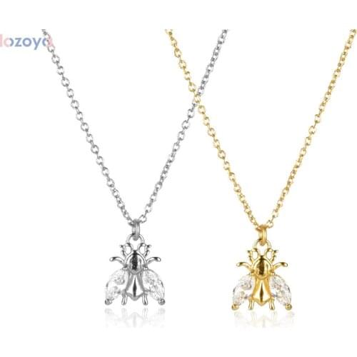 Lozoya 925 Sterling Silver Crystal Wedding Long Chain Bee Clear ZIrcon Simple Luxury Women Fashion Jewelry 2020 Simple Jewelry