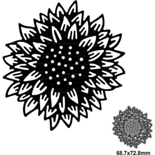 Metal cutting die cut mold blooming sunflower flowers for card making scrapbooking paper photo album craft template mold 2021