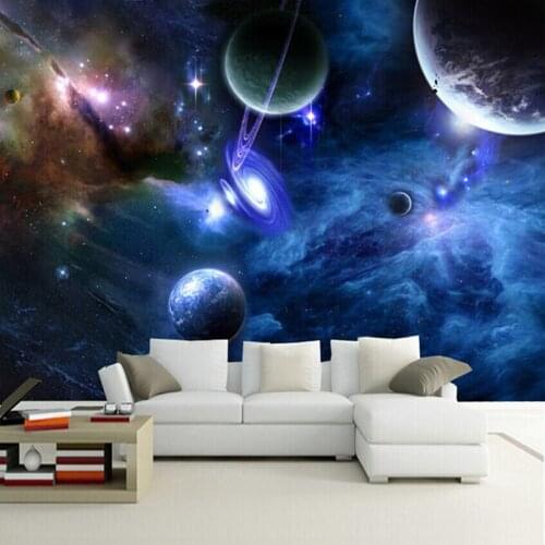 Custom 3D Photo Wallpaper Star Planet Universe Space Mural Wall Papers Home Decor Living Room Bedroom Ceiling Decor Wallpaper