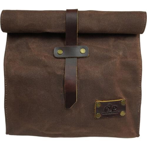 Portable Insulat Waxed Canvas Lunch Bag Outdoor Hiking Camping Hunting Backpack Waterproof Bento Pouch Food Storage Bags For Men