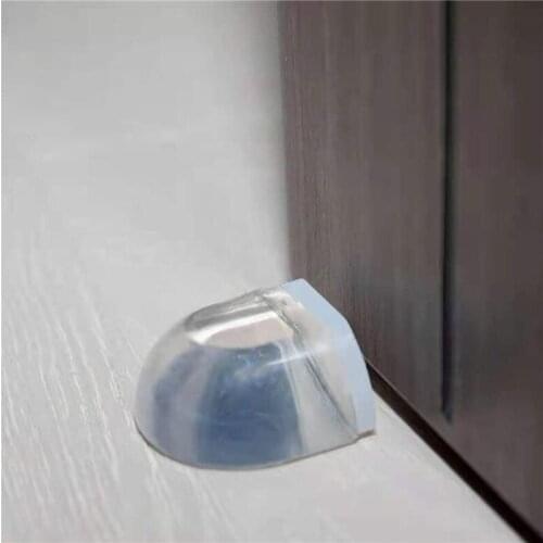 Door Stopper No Need Punch Transparent Self Adhesive Door Holder Door Stop For Home Protect Walls And Furniture Accessories