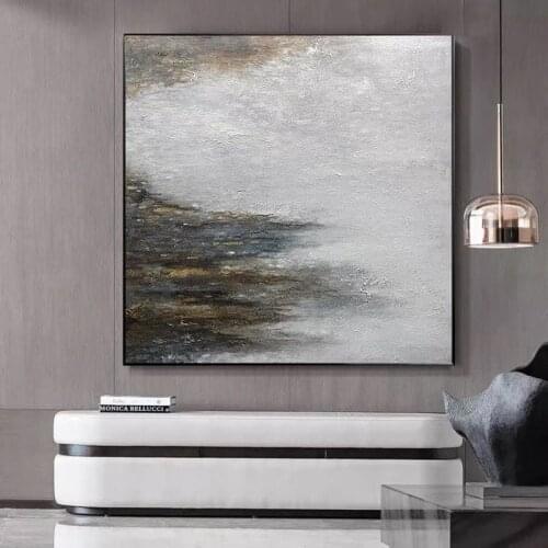 Hand Painted Abstract Oil Painting Wall Art Modern Bright Color Style Picture Modern On Canvas Decor For Living Room No Frame