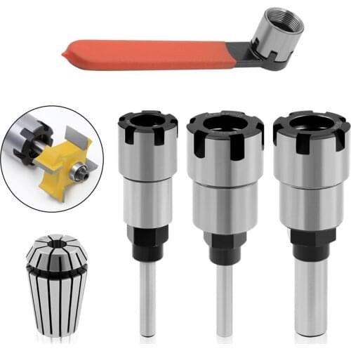 1/4 1/2 inch Shank ER16 ER20 Extension Rod Shank Router Milling Bit Convert Engraving Machine Extension Milling Cutter for Wood