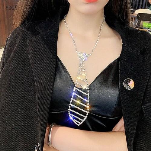 YDGY tie Necklace long pendant clavicle chain fashionable luxury