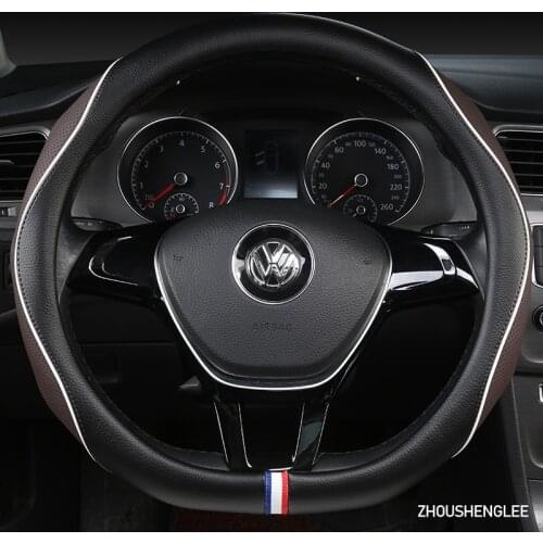 ZHOUSHENGLEE Microfiber Leather Car Steering Wheel Cover For Volvo XC90 S80 XC60 S90 V70 V50 S40 V60 XC70 V40