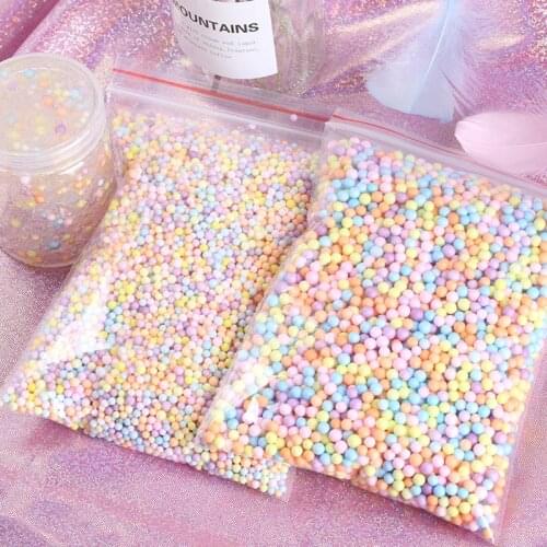 1 Pack Macaron Mini Filler Balls DIY Snow Mud Particles Accessories Wedding Birthday Party Gift Foam Filled Balls Decor Supplies