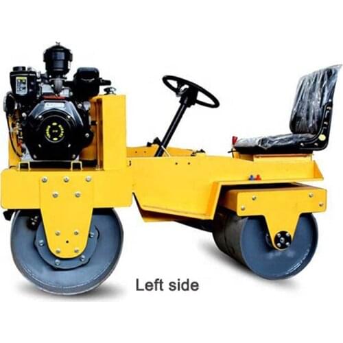 1000KG 2020 New Double Drum Ride on Road Roller Compactor Machine Vibration Frequency 70HZ Exciting Force 50KN