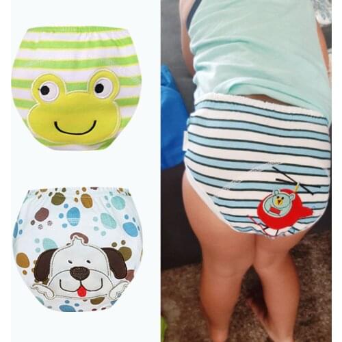 2 Pcs/set Baby Kids Training Pants Panties Cloth Diaper Reusable Nappy Washable Diapers Cotton Learning Pants Underwears