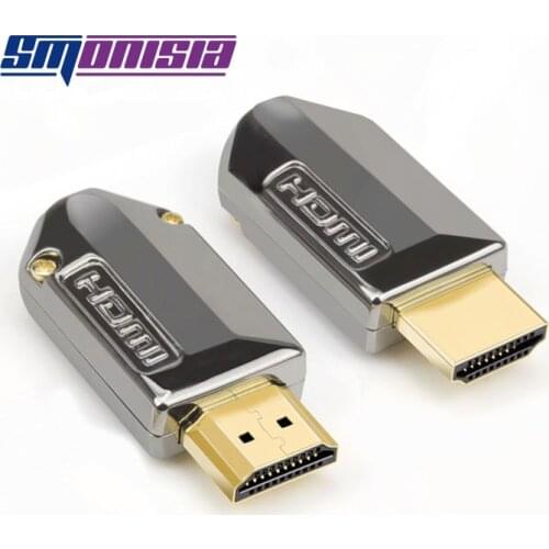 2pcs/lot HDMI-compatible 1.4 3d version High-quality metal HDMI-compatible protective shell welded HD HDMI-compatible Male